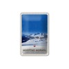 mrdeco Metall Schild 12x18cm gewölbt Muottas Murgal Schweiz Schnee Schild