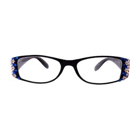 Merkel, The Diamond Crystal Shape, Bling Women Reading Glasses, Adorned with Clear Genuine European Crystals +1.50 +2.00 +2.50 +3.00 Black Frame. NY Fifth Avenue. (+3.50)