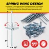 Spring Toggle Bolt Anchors 1/8" x 4" 20 Pack