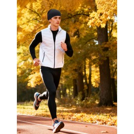 SRLLBBY Lightweight Cotton Beanie, Breathable Thin Sleep Hats, Skull Caps for Running Cycling Hiking Fishing (Black)