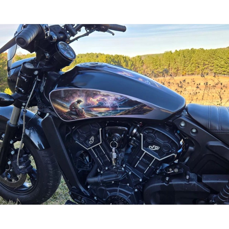 East Coast Vinyl Werkz Indian Scout motorcycle tank decals -3pc