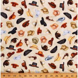 Quilting Treasures Cotton Hats Clothing Clothes Wardrobe Outerwear Fabric Print by the Yard D788.68