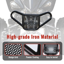 XATVXUTV Front Bumper Guards for Yamaha Raptor 700 700R, Front Profile Bumper Guard Protector Black Iron ATV Bumpers for Yamaha Raptor YFM 700 / 700R 2006-2023 Accessories