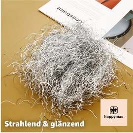 Angel Hair for Christmas & Advent as Decoration and Decoration Approx. 15 g (Silver)