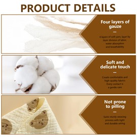 XUKZIMA Pack of 4 Muslin Baby Bibs, Drool Bibs Baby, Muslin Triangular Scarf Baby, Super Absorbent Organic Cotton Neckerchief Baby