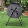 VEVOR Compost Bin, 43-Gal Dual Chamber Composting Tumbler, Large Tumbling