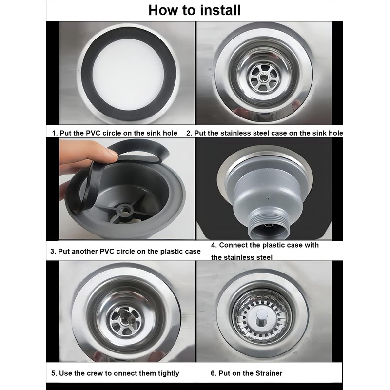 Qrity Sink Collection, 114mm Stainless Steel and PVC Kitchen Sink