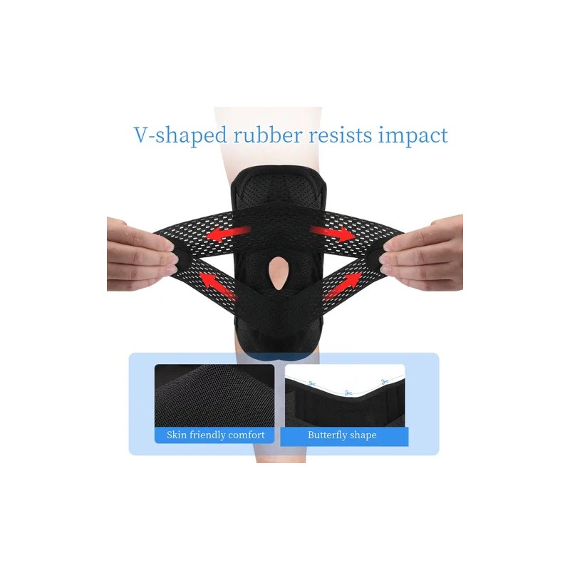 2 Piezas Rodilleras Deportivas Elásticas De Compresión