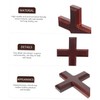 Ciieeo Solid Wood Crucifix Cross Wall Hanging Decor Wooden Craft