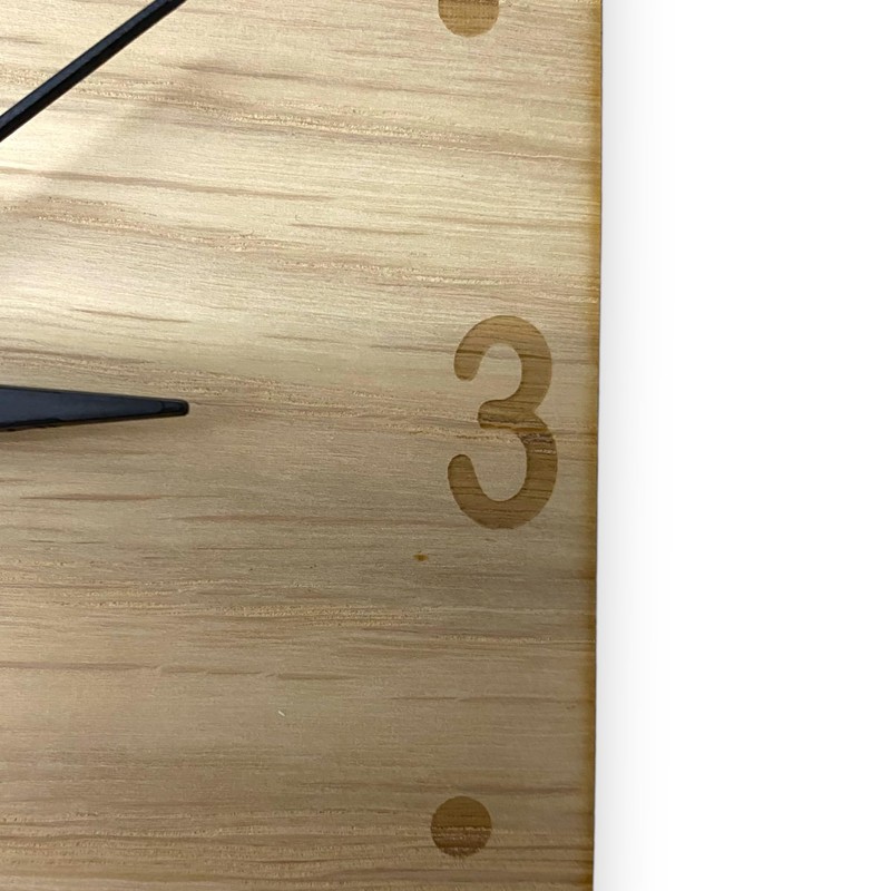 Super Cool Creations Rounded corner oak veneer wooden clock 20cm