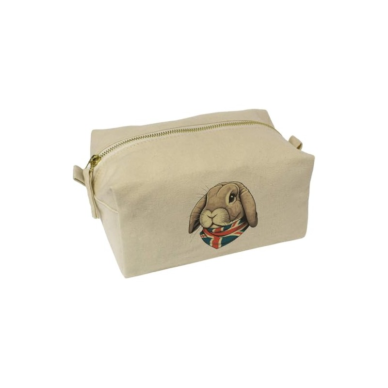 'Lop Eared Bunny' Canvas Wash Bag/Makeup Case (CS00040366)