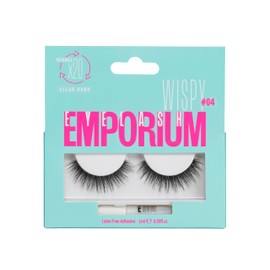 Eyelash Emporium False Eyelashes Wispy 04 With Eyelash Glue – Flawless, Fluffy Lash (Pack of 1 Pair)