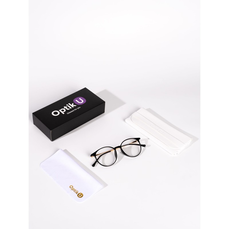 Optik U Blue Light Blocking Glasses for Women Round Frame