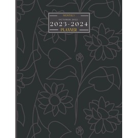 2023-2024 Monthly Planner :: 2-year planner covers 27 months (October 2022 -January 2023 - December 2024).Monthly Planner Spreads and Yearly Plans, Includes Additional Note Pages & Trackers