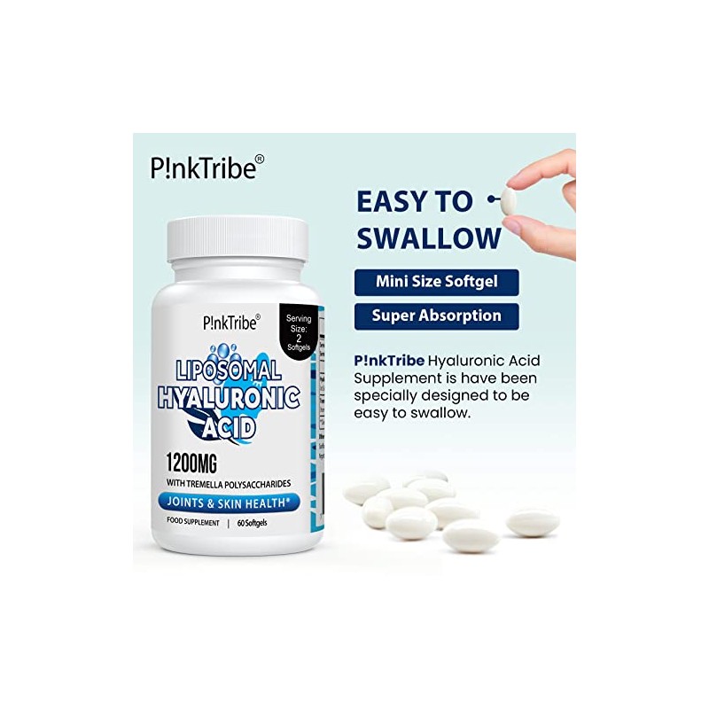 Liposomal Hyaluronic Acid Supplements - 1200mg Per Serving, High-Potency Bioavailable