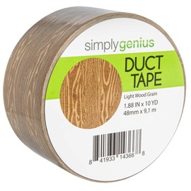 Simply Genius 1 Pack Duct Tape for Art & Craft - 1.8 in x 10 Yards Wood Tape for Kids & Adults, Colorful Adhesive for DIY & Home Improvement, Light Wood Grain, and Scrapbook Supplies