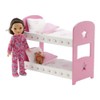 Emily Rose 14 Inch Doll Pink and White Bunkbed Bed