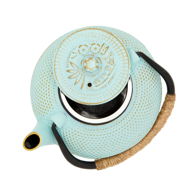 Juvale Cast Iron Tea Kettle with Infuser - Green, 18