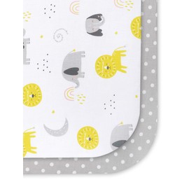 FlyIdeas Next to Me Crib Fitted Sheets 2 Pcs Set 83x50cm, 100% Pure Cotton - Perfectly Compatible with 50x83 cm Bedside Cradles, Made in EU