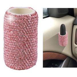 SCUARI Chapstick Holder for Car,Bling Car Accessories for Women,Car Chapstick Holder,Upright Insulating Crystal Rhinestone Automotive Chapstick Holders,Suitable for Most Cars,RVs,SUVs,Trucks (Pink)
