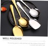 CIYODO 2pcs Male Spoon Gold Utensils Big Spoon Restaurant Serving