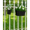 vensovo 8 Pcs Metal Railing Planters Set, 10.8" Oval &