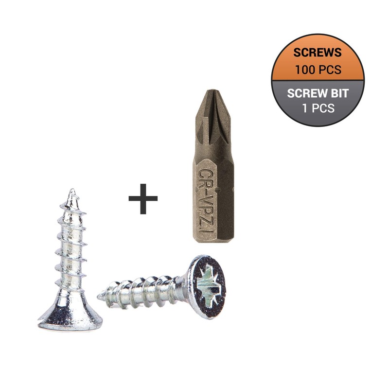 Zinc Plated Steel Wood Screws 3.5 x 15mm Pozi Drive