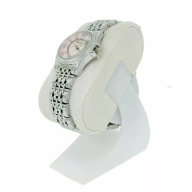 Elgin EG8007 Women's Round Analog Pink Mother of Pearl Clear Stone Watch