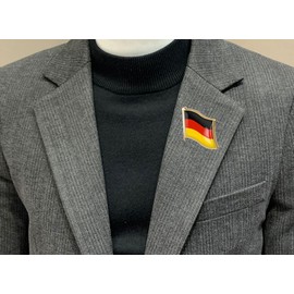 vmcoatdu Germany Deutschland Flag Pin Badge International Travel Brooch Metal Alloy Souvenir Pin for Hat Clothes Backpack (Germany)