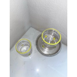 Well Dressed Home 2-NWT VINTAGE ANTROPOLOGIE ICON DUPE LEMON DRINKING GLASSES/CUPS