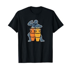 Funny Ninja Percussionist Shirt - Congas - Latin Music T-Shirt
