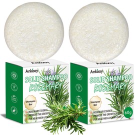 ANKOOY 2 Pack Rosemary Oil Shampoo Bar, Deep Cleansing Scalp Soap,Hair Growth Shampoo for Thinning Hair for Men And Women,Refreshing and Moisturizing Bar Soap,Natural Solid Bars