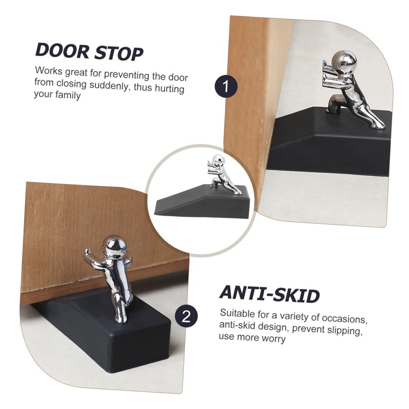 TEHAUX 2pcs Home Door Wedge Stopper Large Door Draft Stopper