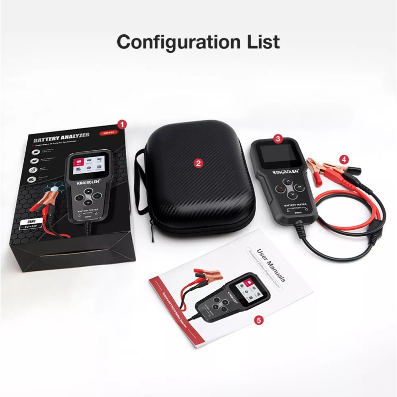 KINGBOLEN 6V 12V&24V Heavy Duty Truck Car Battery Load Tester