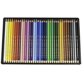 Koh-I-Noor Polycolor Drawing Pencil Set, 36 Assorted Colored Pencils in Tin, 1 Each (FA3819.36)