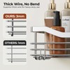 Orimade Shower Caddy Basket Shelf with 5 Hooks Adhesive Organizer