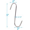 RJWKAZ Meat Hooks S Hooks Stainless Steel Poultry Hook BBQ