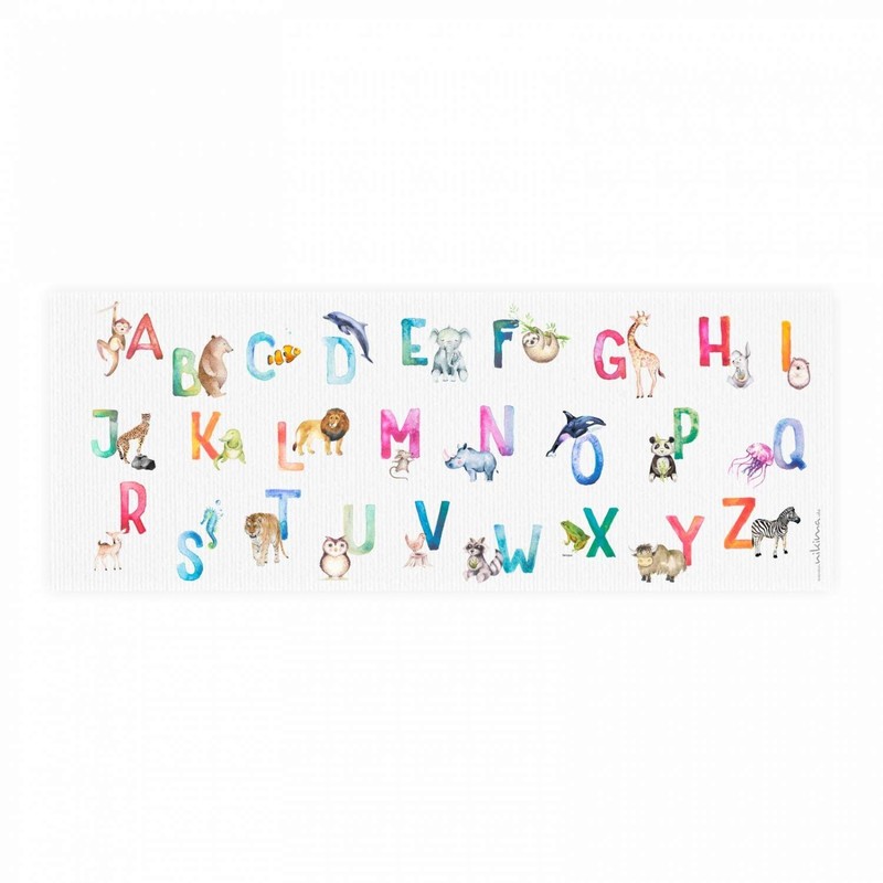 Pen Cup Animal ABC Watercolour Including 12 Triangular Colouring Pencils,