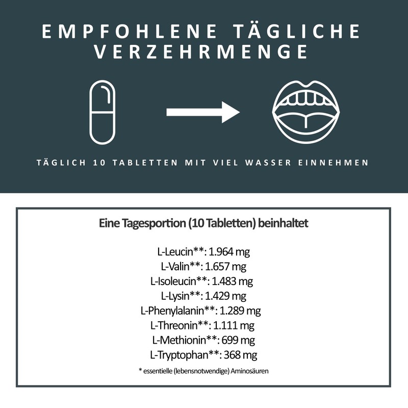 Amino Pattern Multi Essential Aminosäuren - 210 vegane Presslinge/Tabletten für