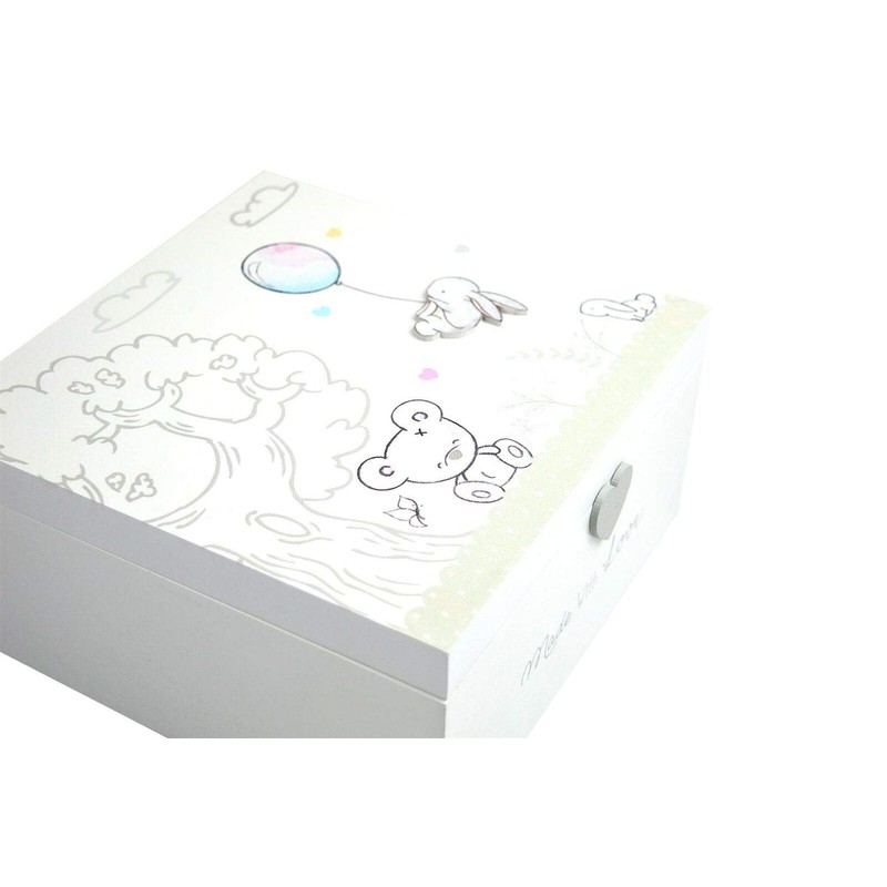 Hugs & Kisses - Wooden Memories Keepsake Box