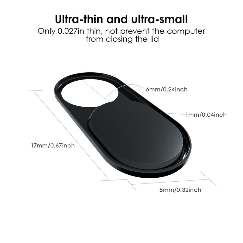Laptop Camera Cover Slide, 0.027 Inch Ultra-Thin Metal Camera Privacy