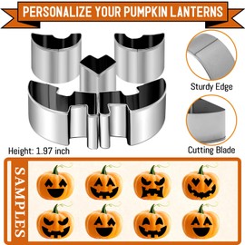 ZMCINER 11 PCS Pumpkin Carving Kit Heavy Duty Stainless Steel Pumpkin Carving Tools Simple & Safe Pumpkin Carving Kit for Kids & Adults