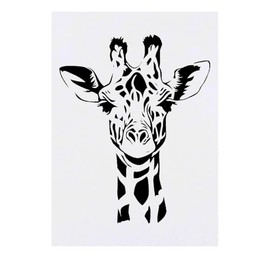 'Giraffe Portrait' Temporary Tattoo - Water Resistant, Skin-Safe, Non-Toxic Transfer (TO00082753)