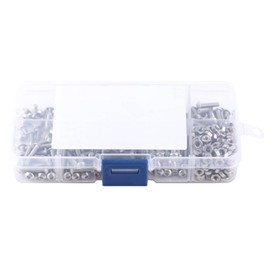 Stainless Steel Screws M3 Set 340 Pieces Button Head Hex Socket Screws and Nuts Assorted Lengths High Quality Mounting System Components for Construction and Assembly Equipment
