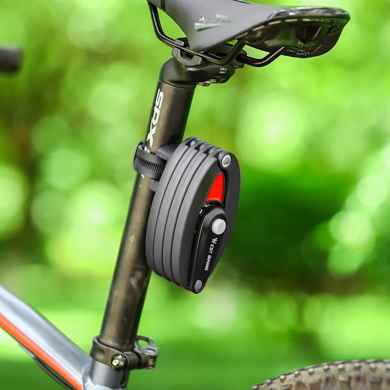 XIQI Folding Bike Lock, 85 cm Heavy Duty Alloy Steel,