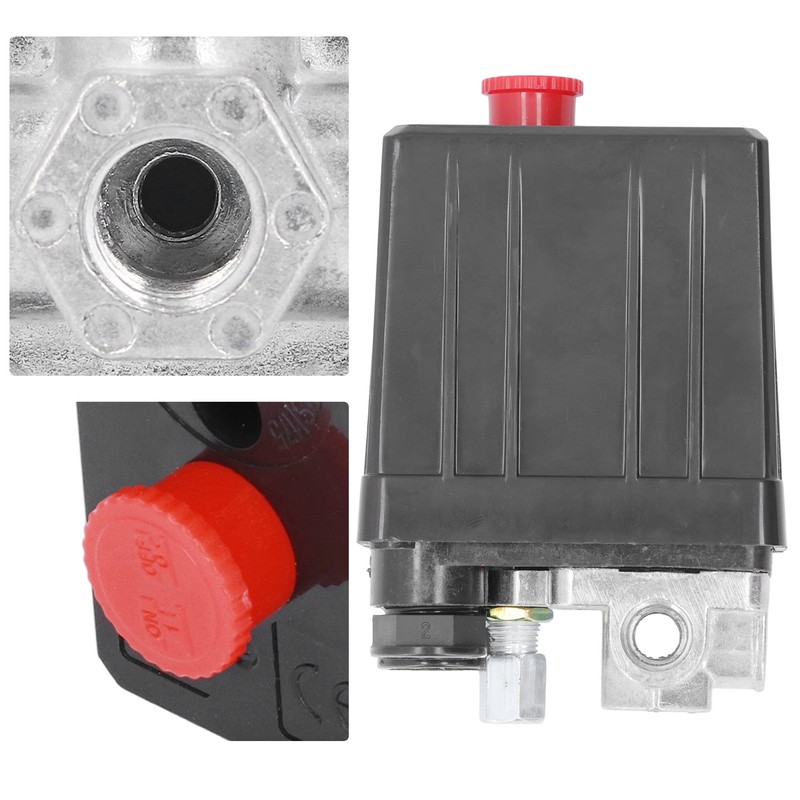 Air Compressor Pressure Switch Automatic Valve 4 Holes 90‑125PSI Accessory