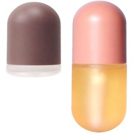 Set de 2 rellenos labiales Suero reductor labios Aceite para el cuidado labial más voluminosos hidratante con fórmula natural y suave día noche