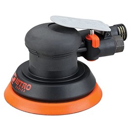NS5H Nitro 5" (127 mm) Diameter Random Orbital Sander, Non-Vacuum, Hook Pad Face | Proportionate 3/16" (5 mm) Diameter Orbit | 12000 RPM Pneumatic Motor