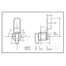 TH800 Thumb Turn Latch