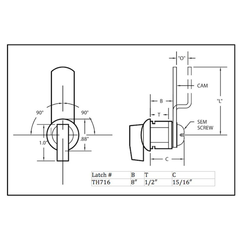 TH800 Thumb Turn Latch